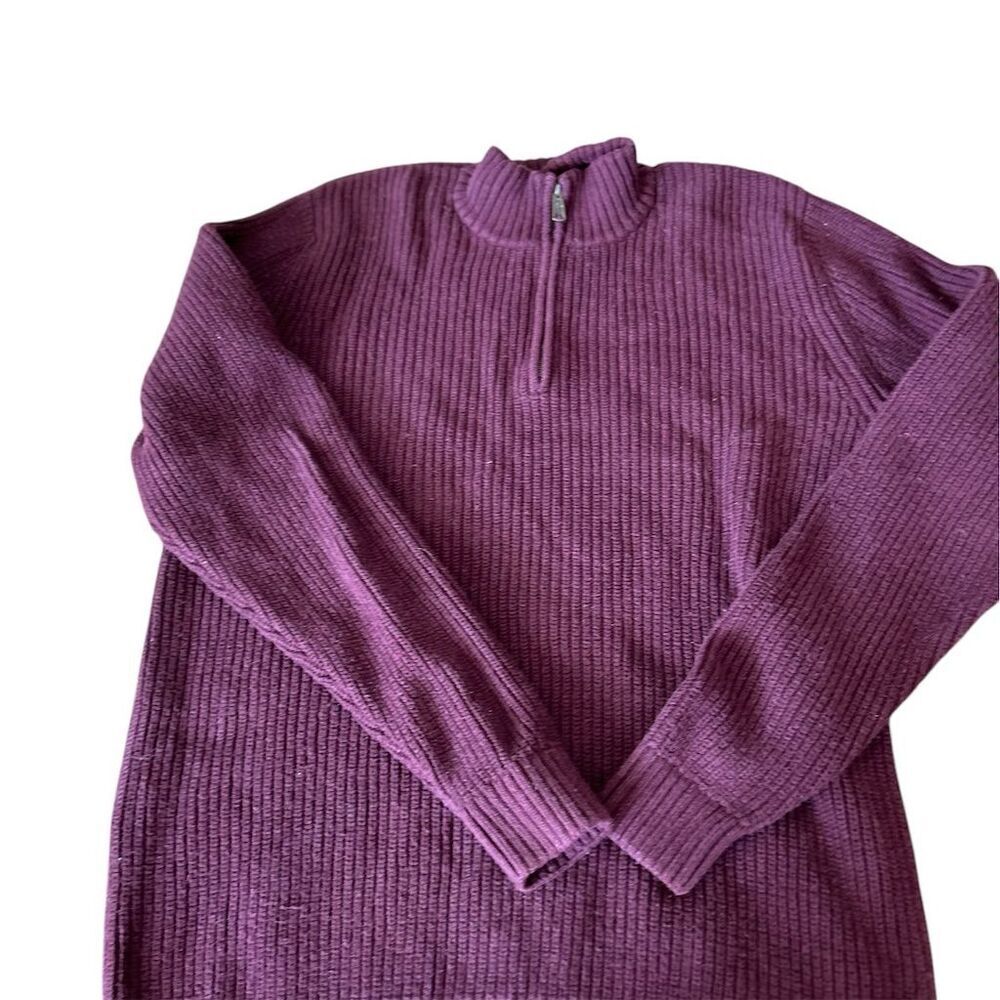 Duluth Trading Men's L Red Quarter Zip Pullover Sweater‎ Casual